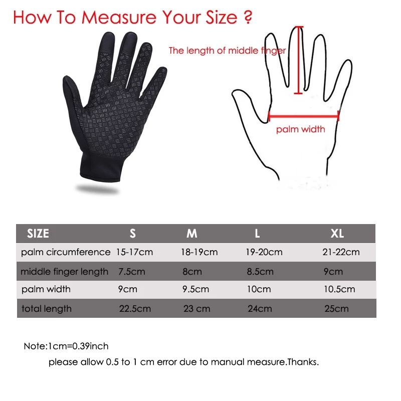 Dozpe Unisex Warm Thermal Gloves Cycling