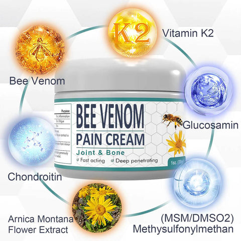 New Zealand Bee Venom Joint Bee Venom Pain And Bone Healing Cream (New Zealand Bee Extract – Specializes In Orthopedic Diseases And Arthritis Pain)