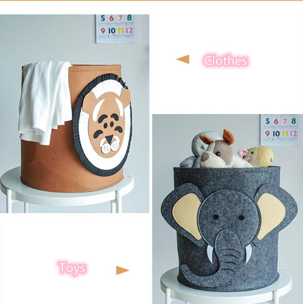 		Safari Animals Collapsible Kids Toy Laundry Organizer Basket	