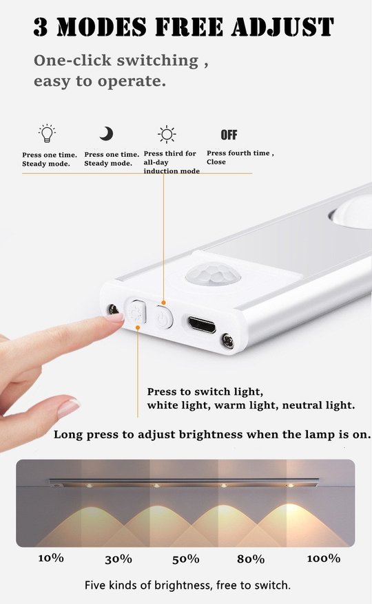 (Last Day Sale 49% Off) Led Motion Sensor Cabinet Light