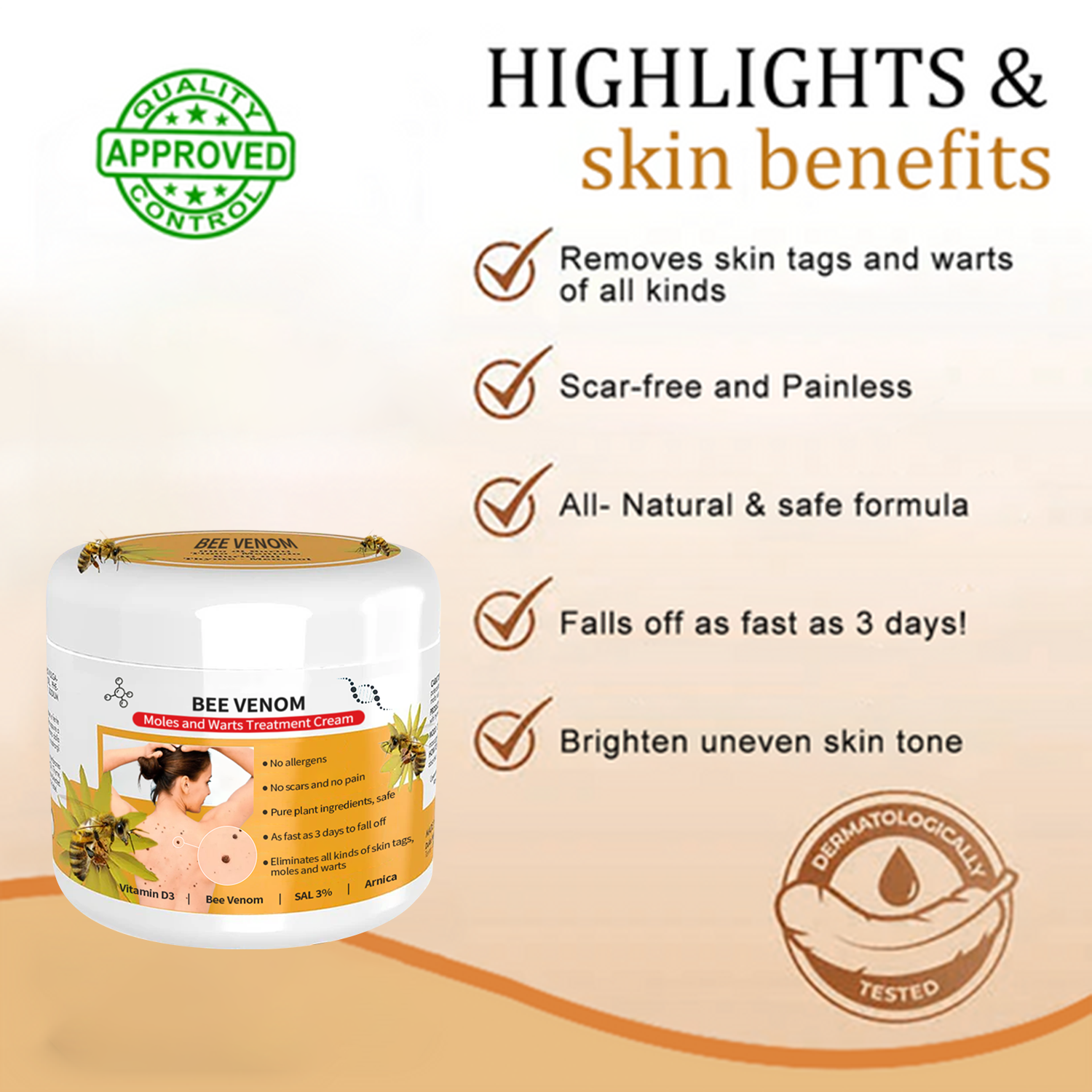 Bee Venom Mole And Wart Treatment Cream