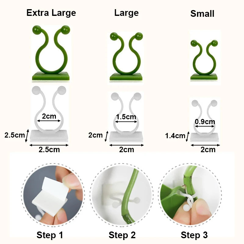 		Self-adhesive Plant Holder Mini Wall Clips	