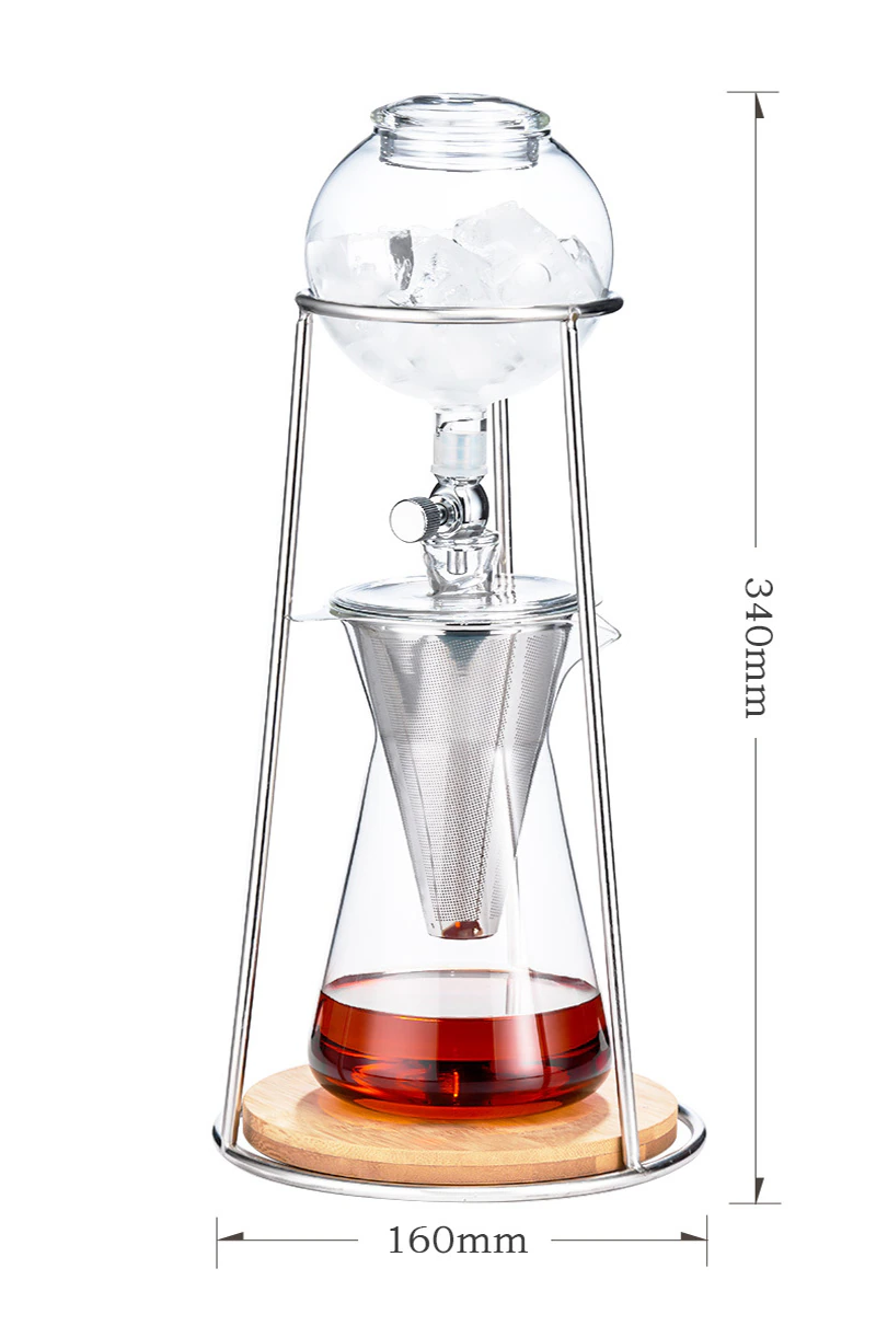 		Vintage Art Brew Glass Reusable Drip Coffee Pot	