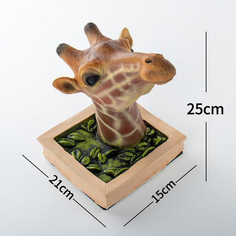 3d Wall Mounted Giraffe Sculpture Home Decor