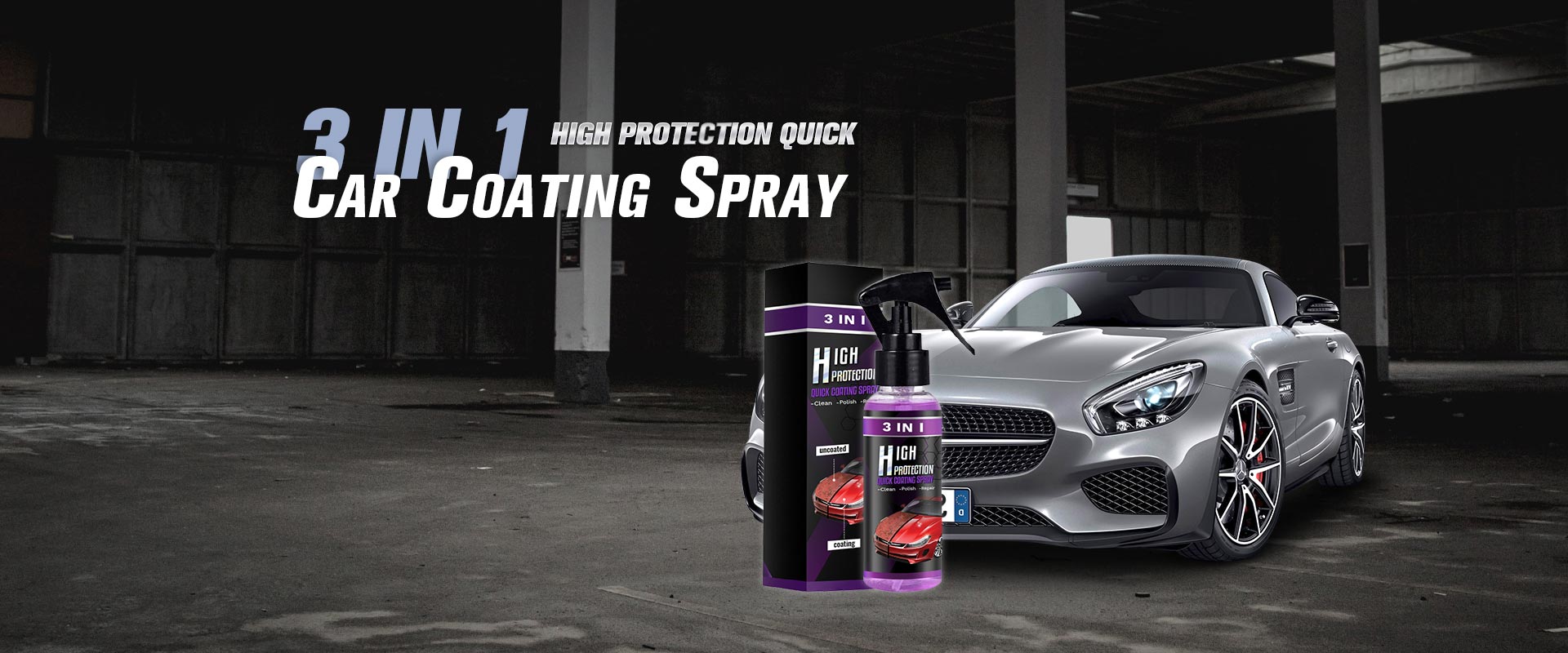 (Early July 4th Sale While Supplies Last Now-50% Off) Powerful 3 In 1 High Protection Fast Car Ceramic Coating Spray