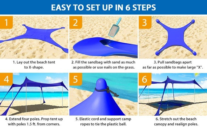 Coastal Comfort Sun Safe Family Size Canopy	