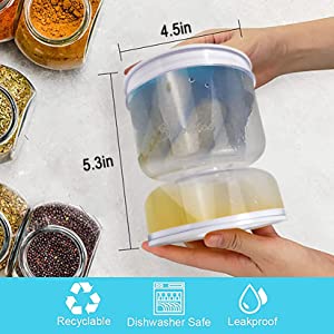 Pickle And Olives Jar Container With Strainer