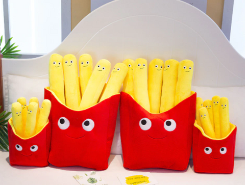3d Burger Fries Plush Toy Pillow