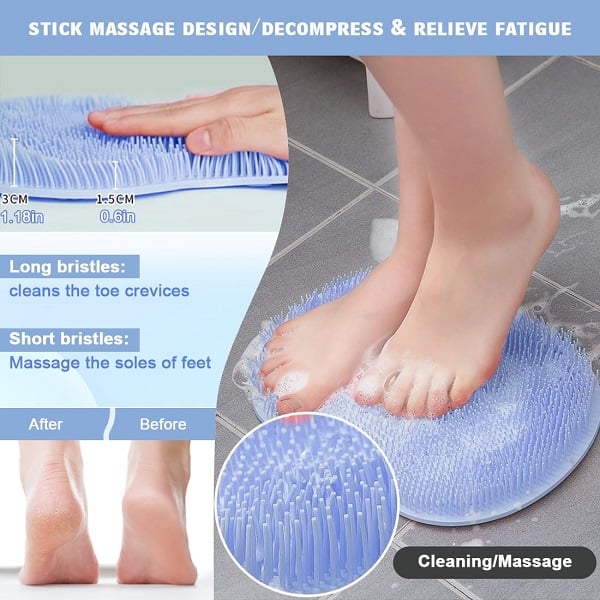 Shower-foot & Back-scrubber Massage Pad