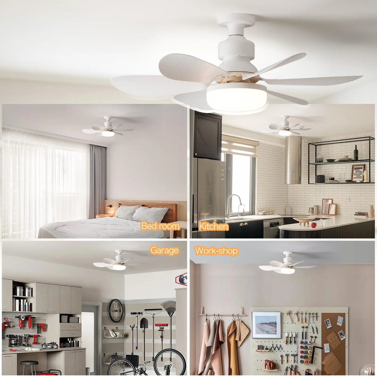 Silent Electric Ceiling Fan-lamp With Remote Control