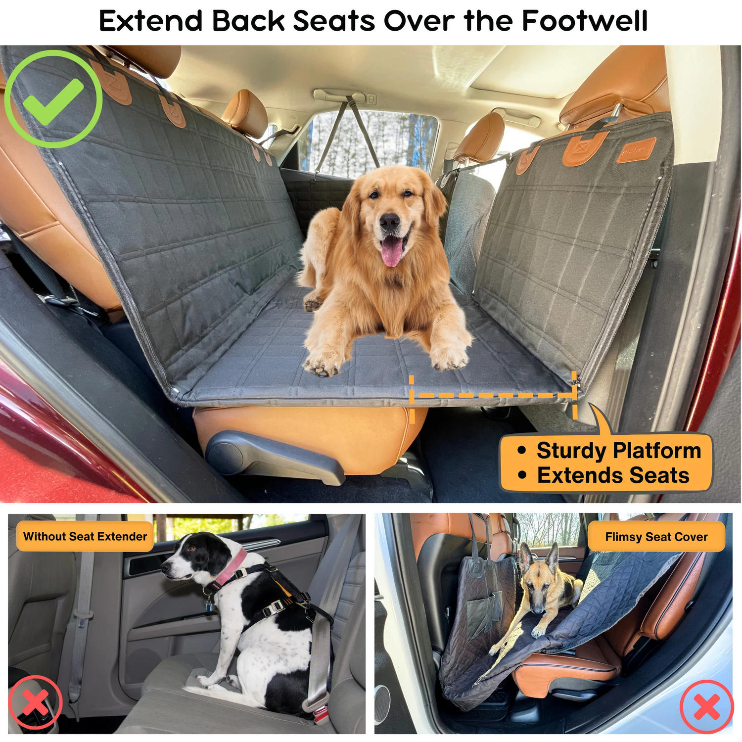 Autopaws Dog Car Seat Extended