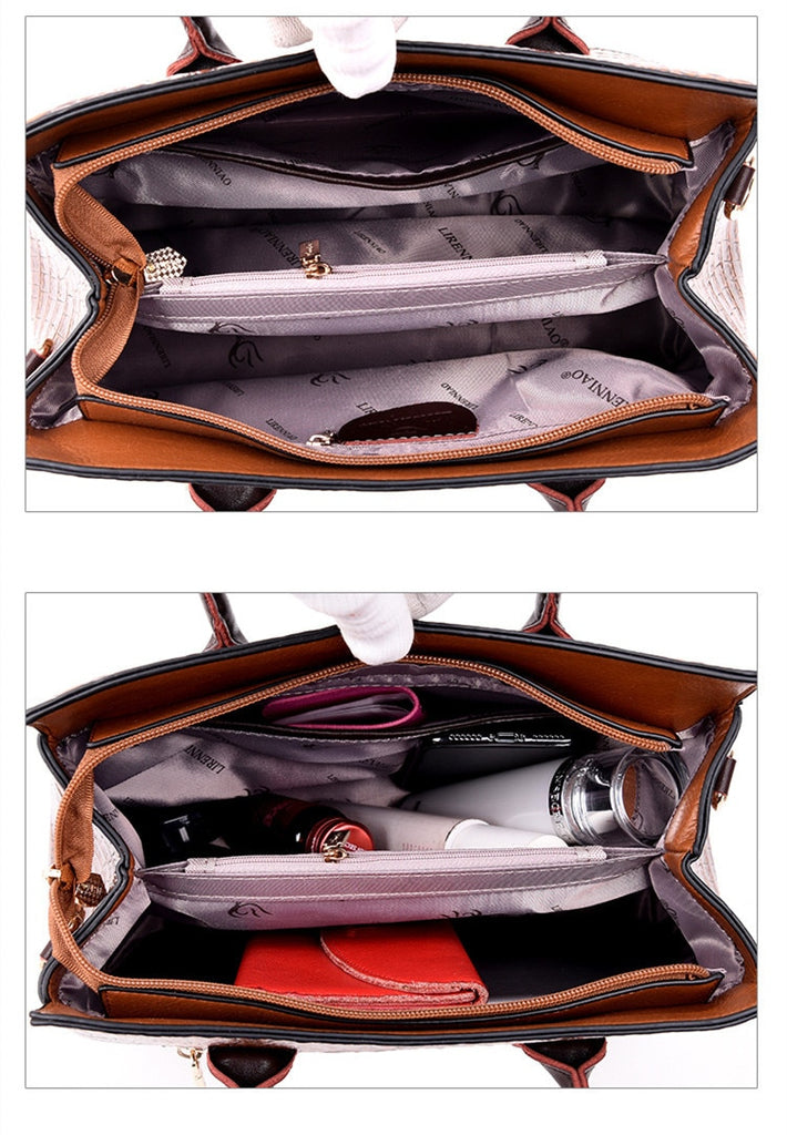 		Elegant European Style Crocodile Pattern Women Bag	