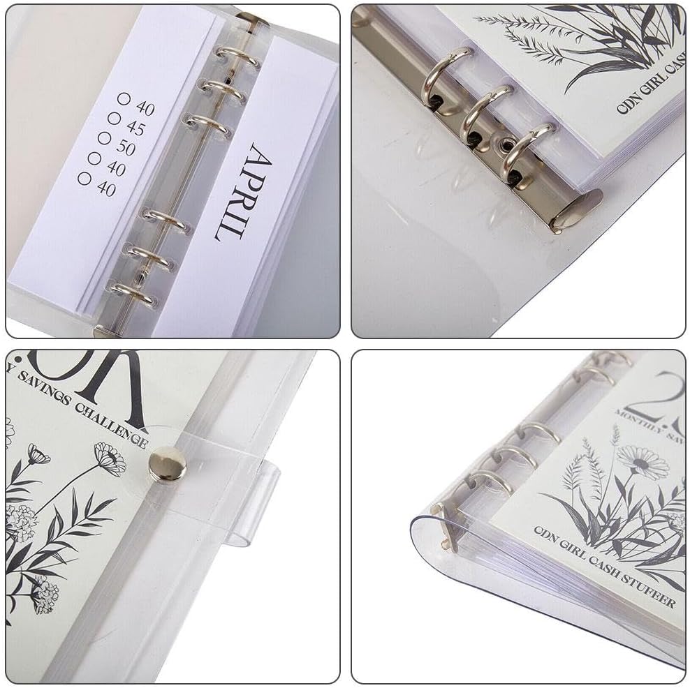 12-month Envelopes Money Saving Challenge Binder