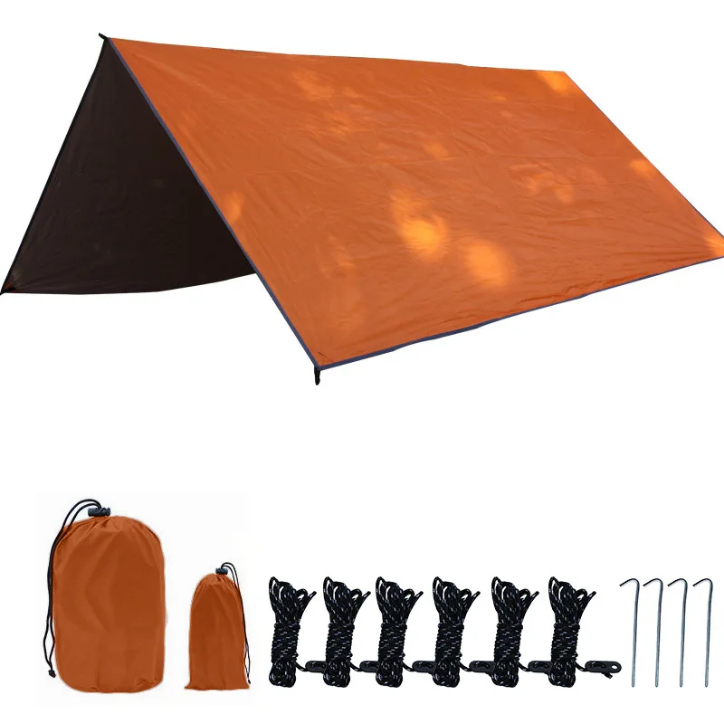 10 X 10 Ft Sail Canopy Rainproof Rain Fly Sun Shade Uv Resistant Heavy Duty Sand Sunshade