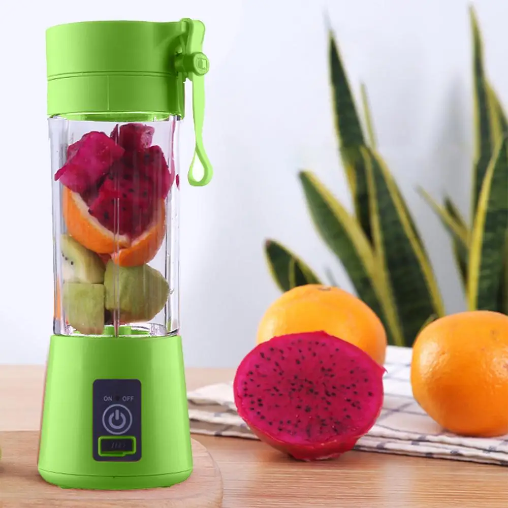 6blades Portable Juicer Small Electric Juicer Fruit Automatic Smoothie Blender Kitchen Tool Food Portable Electric Rechargeable
