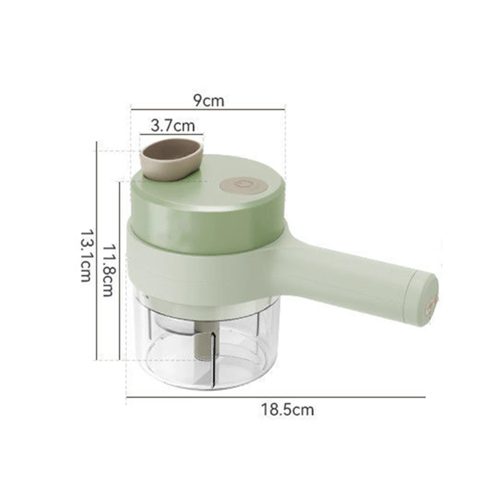 Garlic Grinder, Masher Onion Chopper - 4 In 1 Multi-function Cordless Food Processor