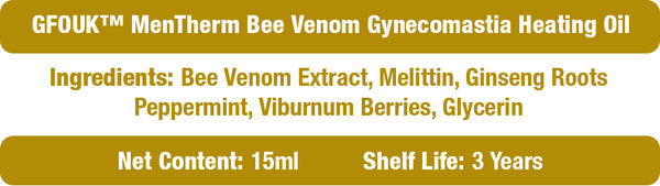 Mentherm Bee Venom Gynecomastia Heating Oil