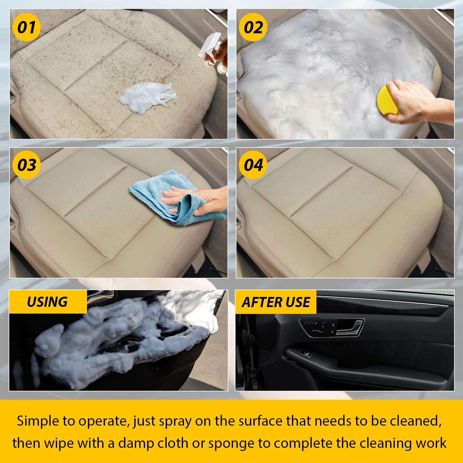 Multi-purpose Nano Foam Cleaner Waterless Wash