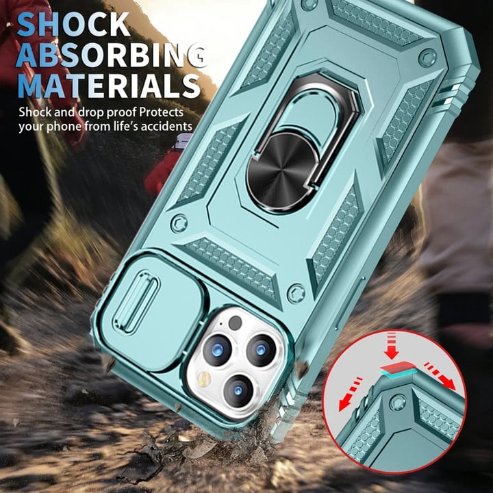 Magnetic Car Finger Ring 3-in-1 Phone Case