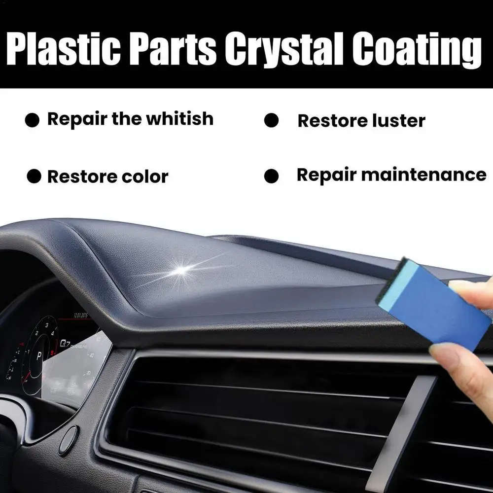 Autoglow – Car Trim Restoration Crystal Coating + Applicator Sponge