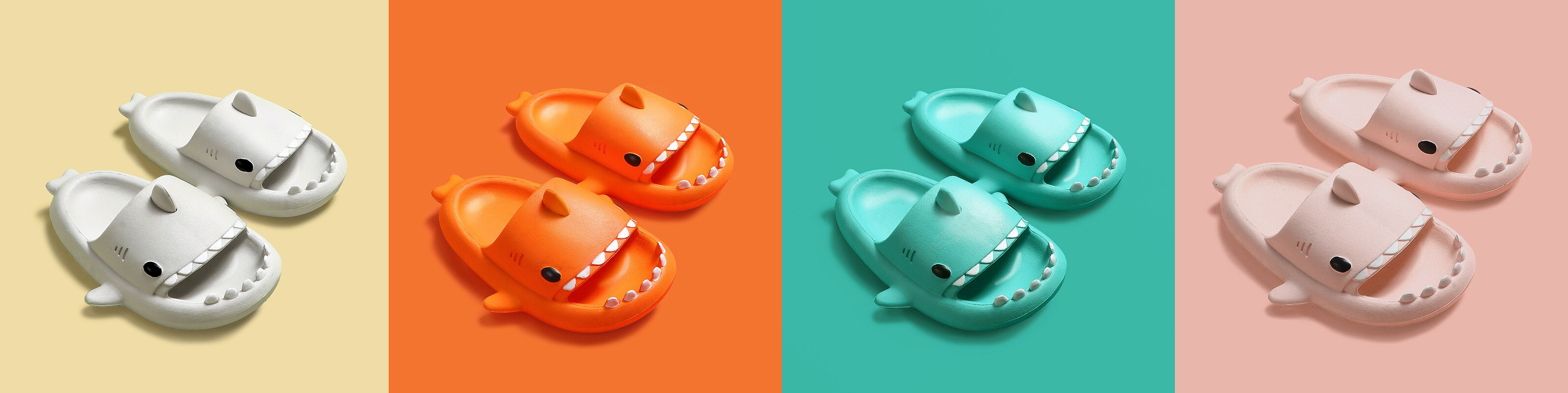 Cute Cartoon Home Non-slip Sandals For Women Shark Slippers Summer Adult Couple Slippers Trendy Indoor And Outdoor Funny Home