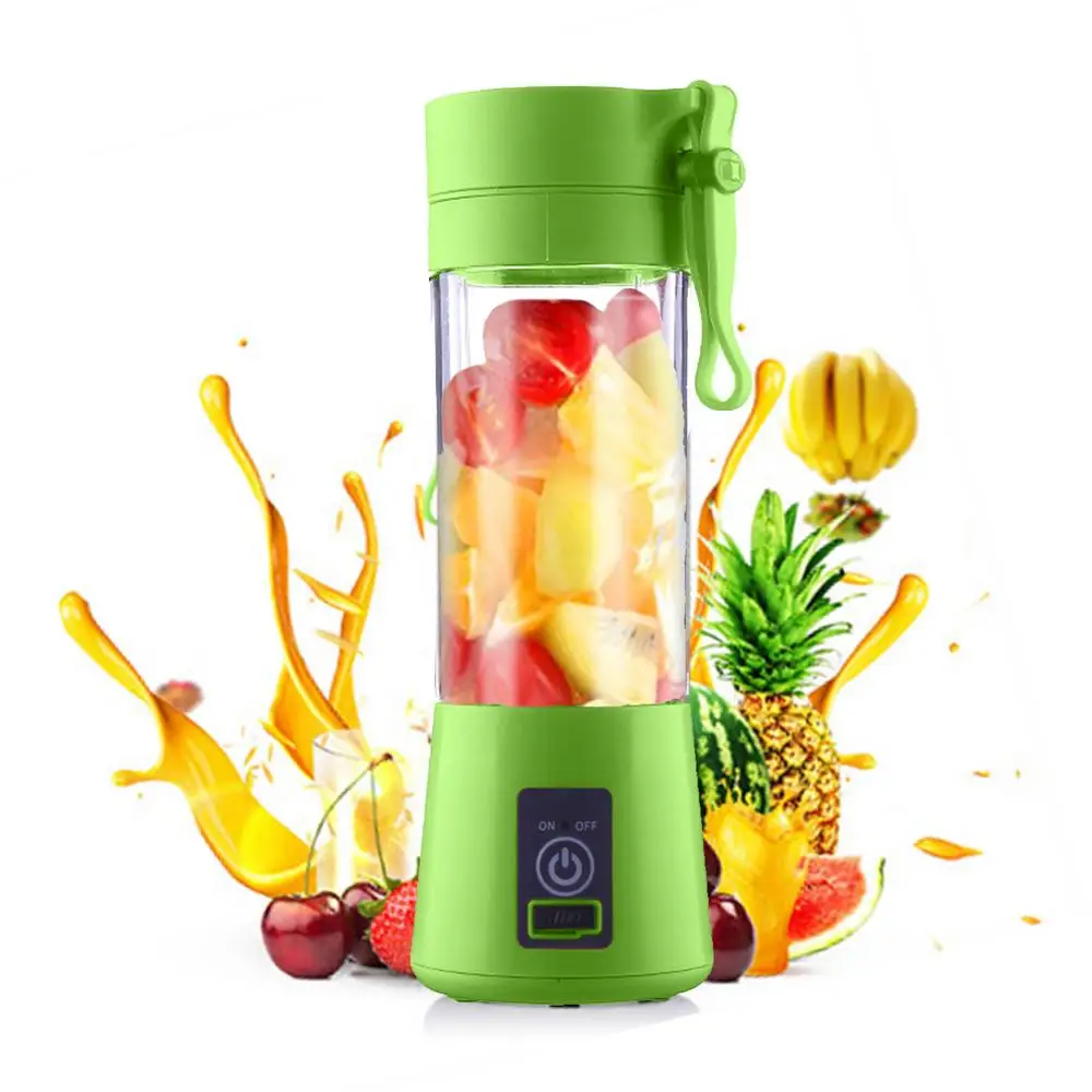 6blades Portable Juicer Small Electric Juicer Fruit Automatic Smoothie Blender Kitchen Tool Food Portable Electric Rechargeable