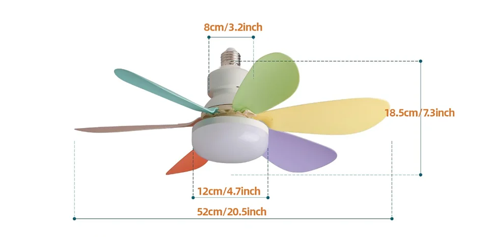 Silent Electric Ceiling Fan-lamp With Remote Control