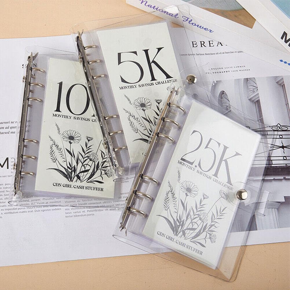12-month Envelopes Money Saving Challenge Binder