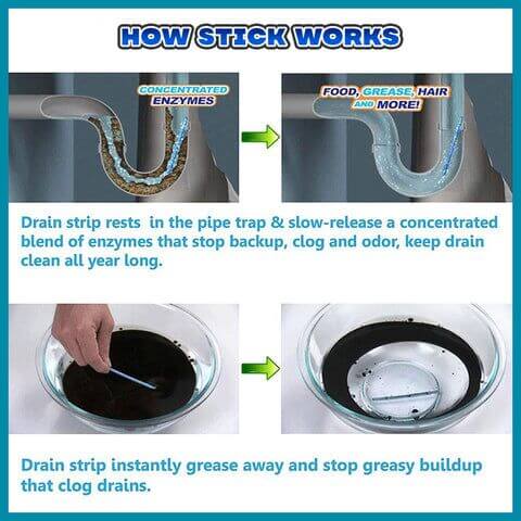 (Hot Sale Now) 12/set Pipe Cleaning Sticks Oil Decontamination Kitchen Toilet Bathtub Drain Cleaneer
