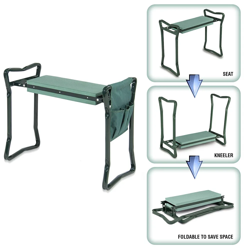 Foldable Garden Kneeler And Seat (Green)