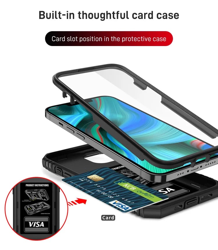 Magnetic Car Finger Ring 3-in-1 Phone Case