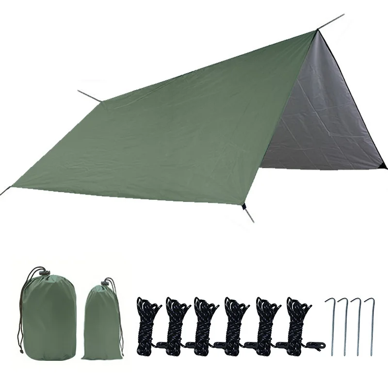 10 X 10 Ft Sail Canopy Rainproof Rain Fly Sun Shade Uv Resistant Heavy Duty Sand Sunshade