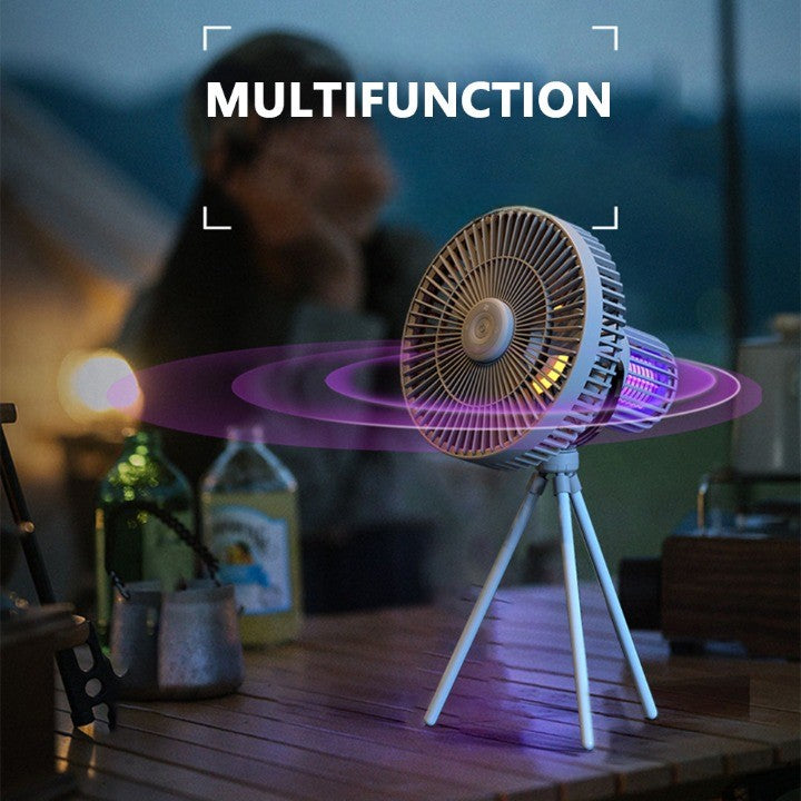 Portable Outdoor Mood Light Rechargeable Fan