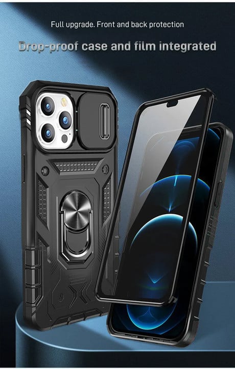 Magnetic Car Finger Ring 3-in-1 Phone Case