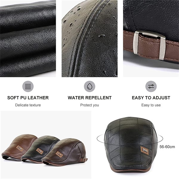 (Hot Sale-70%off)- New Trendy Leather Beret