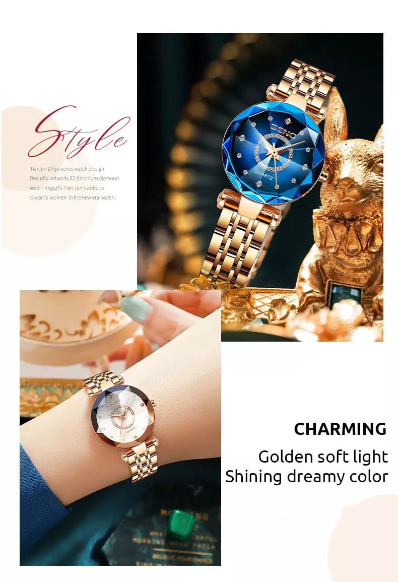 Blowout Sale- 49% Off – Starry Women’s Stainless Steel Watch