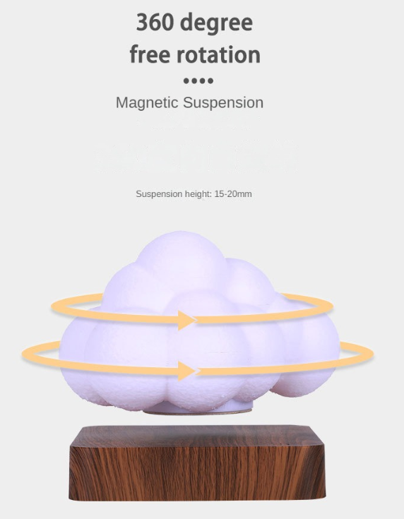 Magnetic Buble Cloud Levitating Night Lamp