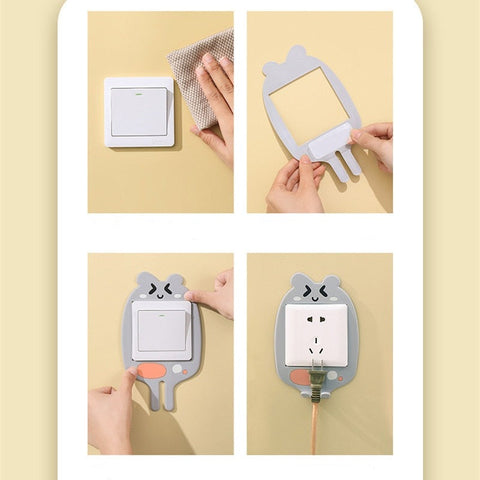 3d Luminous Cartoon Hook Outlet Sticker