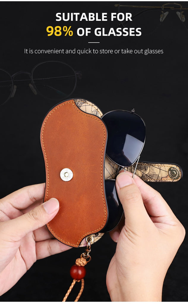 Handmade Leather Elegant Eyeglasses Case