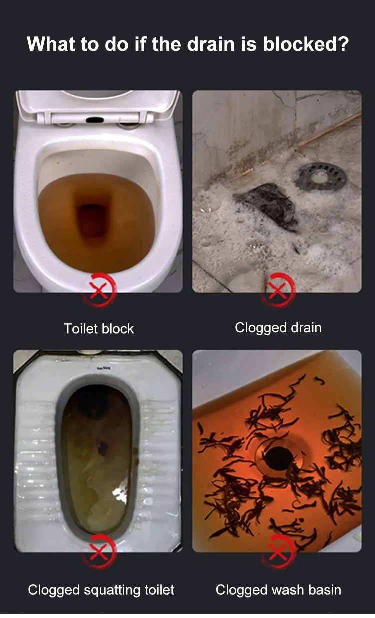 New Year Special Sale 49% Off – Household High-pressure Manual Toilet Drain Pipe Unblocker