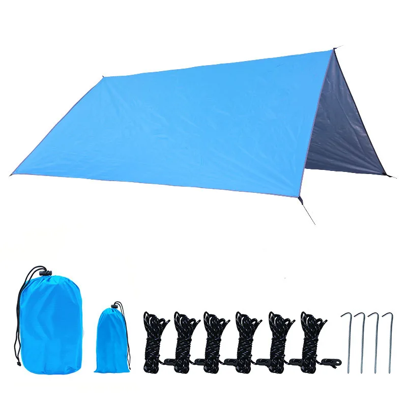 10 X 10 Ft Sail Canopy Rainproof Rain Fly Sun Shade Uv Resistant Heavy Duty Sand Sunshade