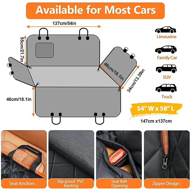 Autopaws Dog Car Seat Extended
