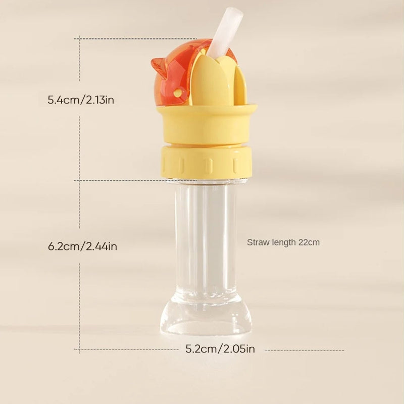 2-pack Reusable Children Beverage Water Bottle Straw Lid
