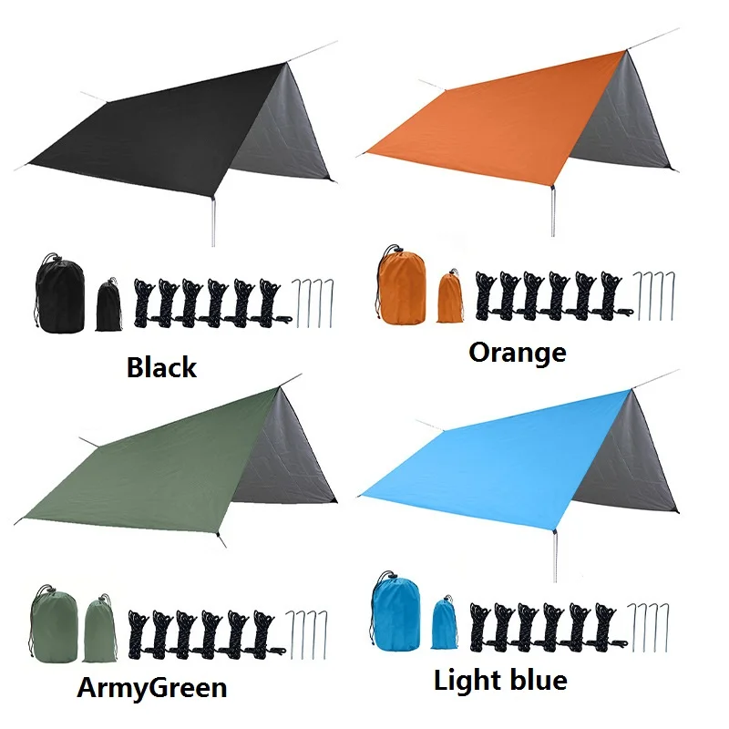 10 X 10 Ft Sail Canopy Rainproof Rain Fly Sun Shade Uv Resistant Heavy Duty Sand Sunshade