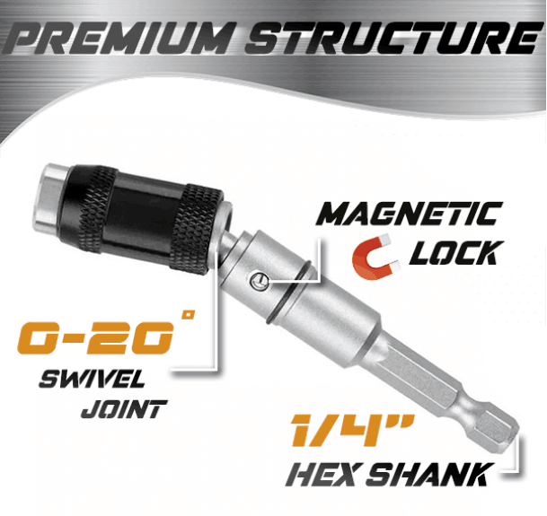 Magnetic Swiveling Bit Tip Holder Set