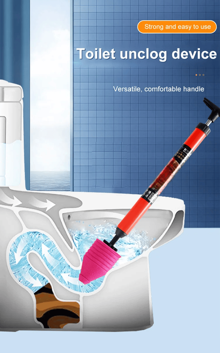New Year Special Sale 49% Off – Household High-pressure Manual Toilet Drain Pipe Unblocker