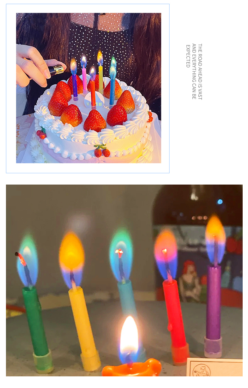 Colorful Flame Birthday Candles