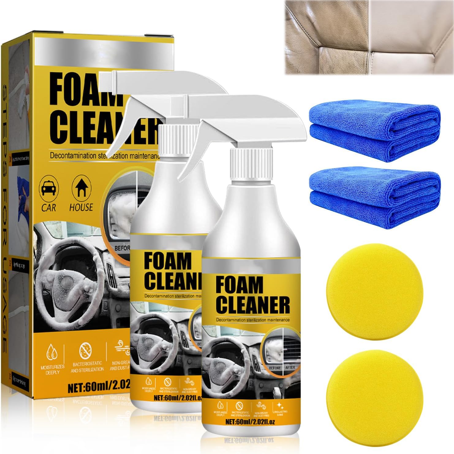 Multi-purpose Nano Foam Cleaner Waterless Wash