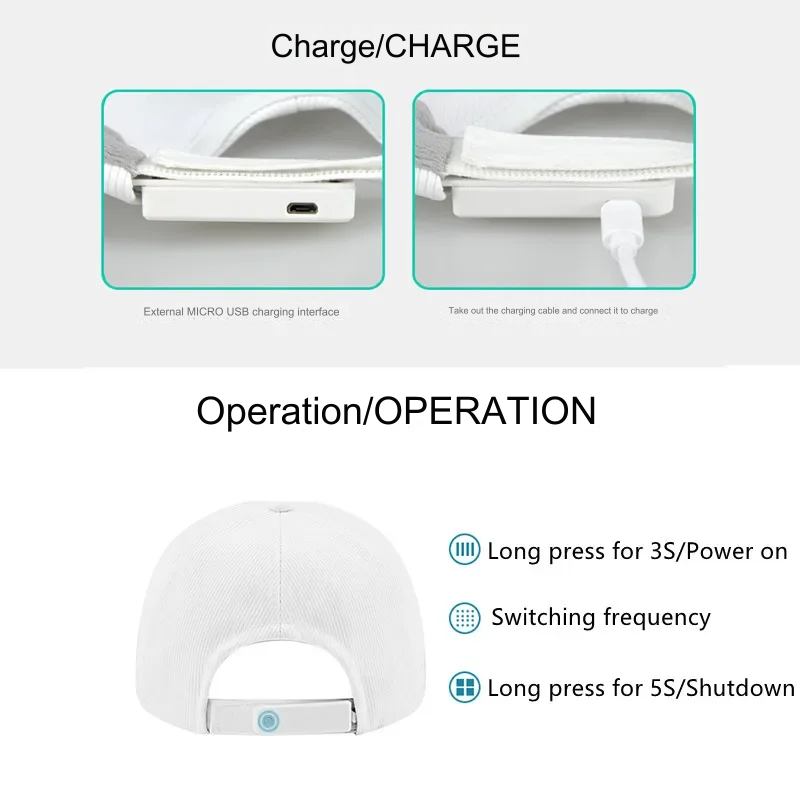 Luminight Rechargeable Fiber Optic Glow Baseball Cap