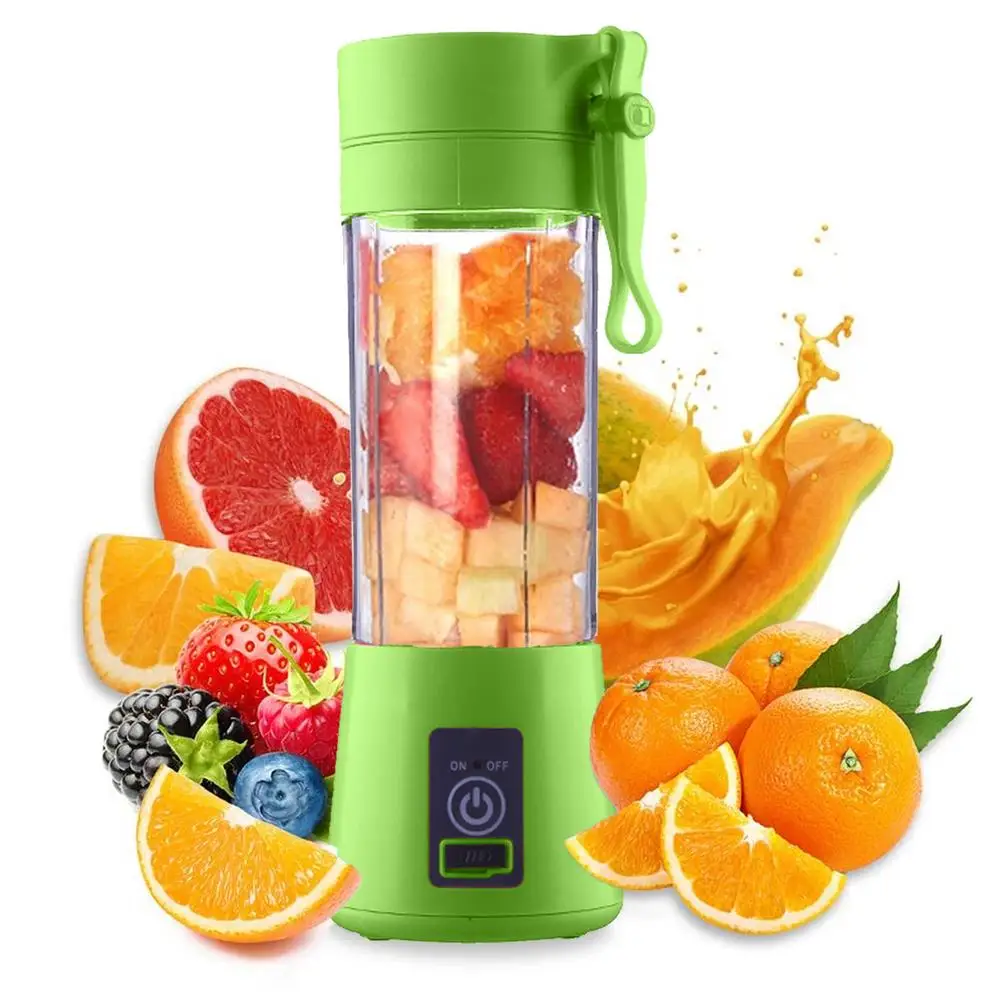 6blades Portable Juicer Small Electric Juicer Fruit Automatic Smoothie Blender Kitchen Tool Food Portable Electric Rechargeable